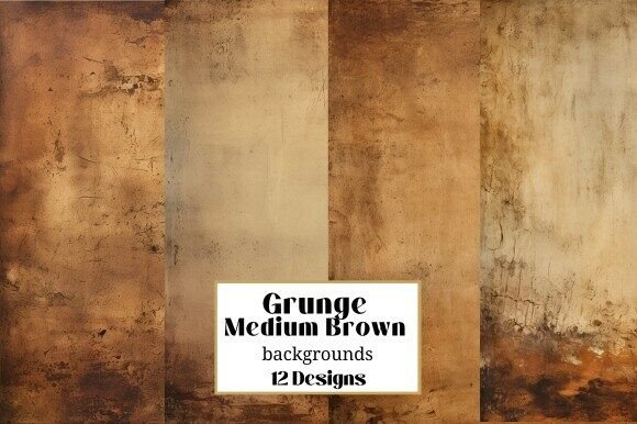 12 Grunge Brown Distressed Backgrounds for Authentic Craft Projects