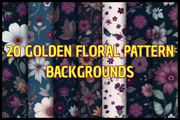 20 Golden Floral Pattern Backgrounds: Your Design Secret Weapon