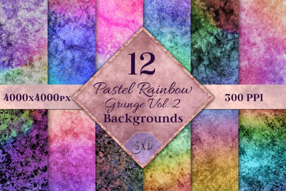 Adding Textural Depth with Pastel Rainbow Grunge Vol. 2