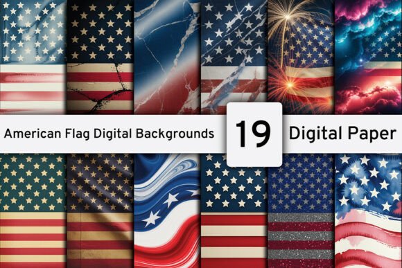 American Flag Digital Paper Backgrounds: Your Creative Foundation