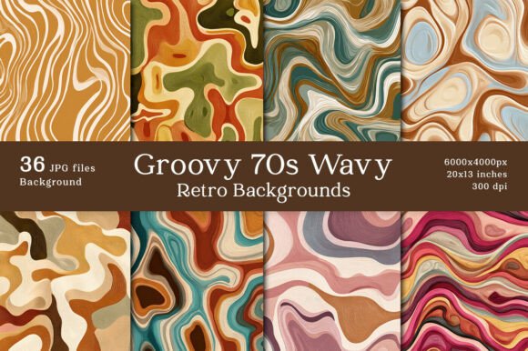 Bring Back the 70s Vibe with 36 Groovy Retro Wavy Backgrounds