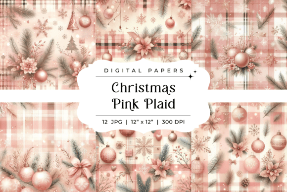 Christmas Pink Plaid Backgrounds: A Winter Wonderland Palette