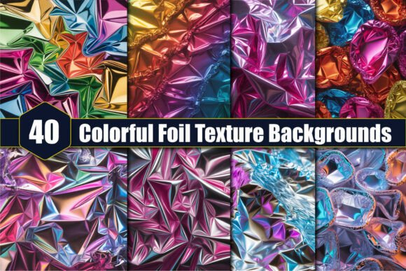 Colorful Foil Texture Backgrounds: Elevate Your Creative Projects