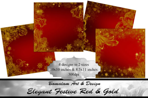 Elegant Red & Gold Christmas Backgrounds for Festive Design