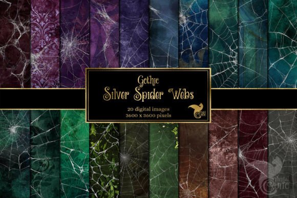 Elevate Your Projects with Gothic Silver Web Backgrounds