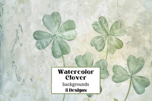 Infuse Your Projects with Luck: 8 Watercolor Shamrock Clover Backgrounds