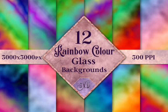 Rainbow Colour Glass Backgrounds: A Modern Design Asset