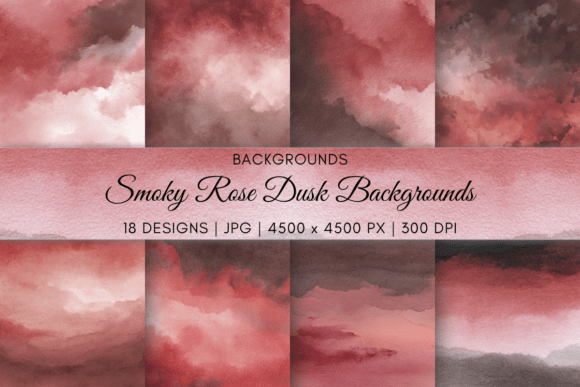Smoky Rose Dusk Backgrounds: A Designer's Moody Masterpiece