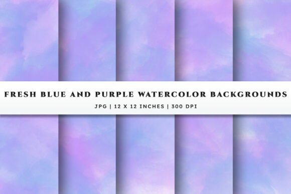 Watercolor Backgrounds - Blue & Purple: A Designer's Guide