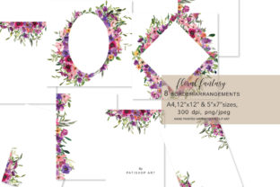 Watercolor Flowers Backgrounds: Hand-Painted Borders for Invites